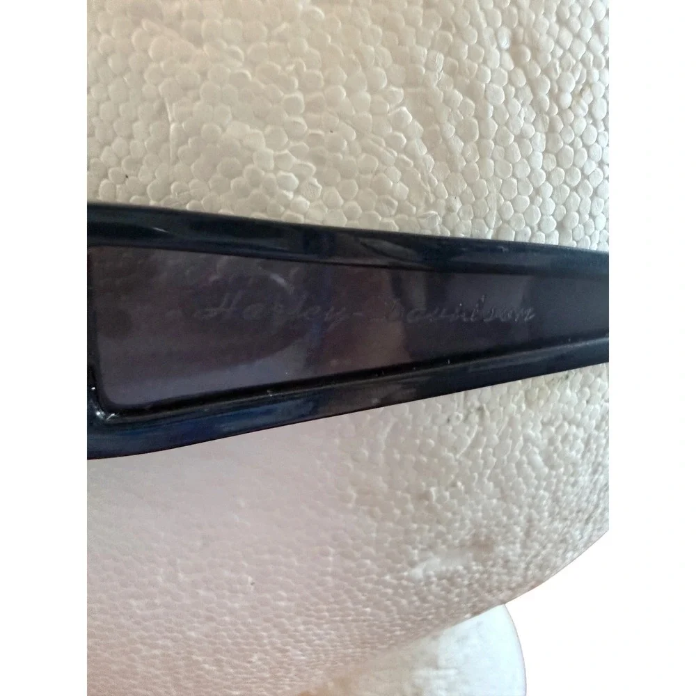 Vtg Y2K Harley-Davidson Blue Green Metallic Wrap Sunglasses Blue Gradient Lens